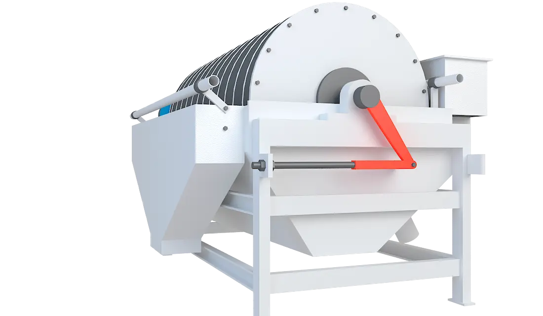 永磁筒式磁选机360度旋转图