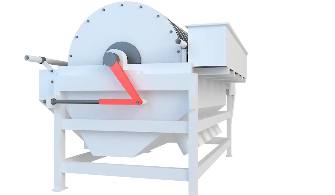 永磁筒式磁选机360度旋转图