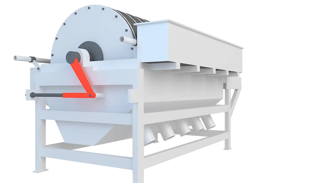 永磁筒式磁选机360度旋转图