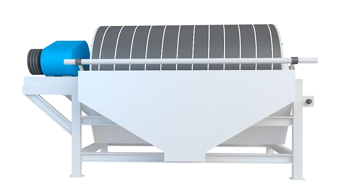 永磁筒式磁选机360度旋转图