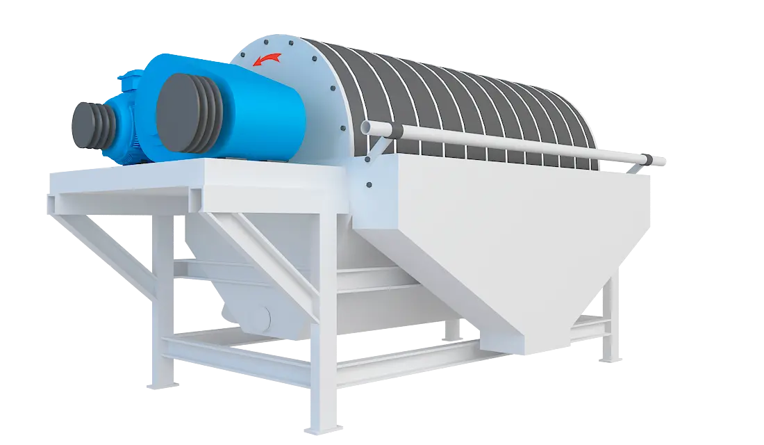 永磁筒式磁选机360度旋转图