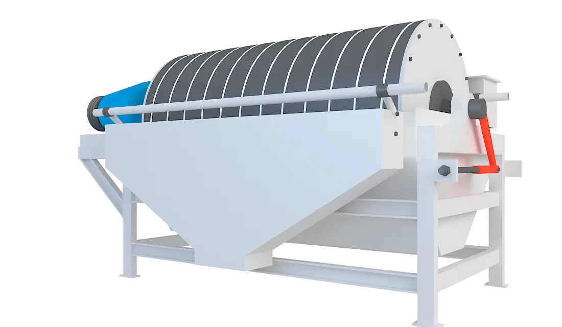 永磁筒式磁选机360度旋转图