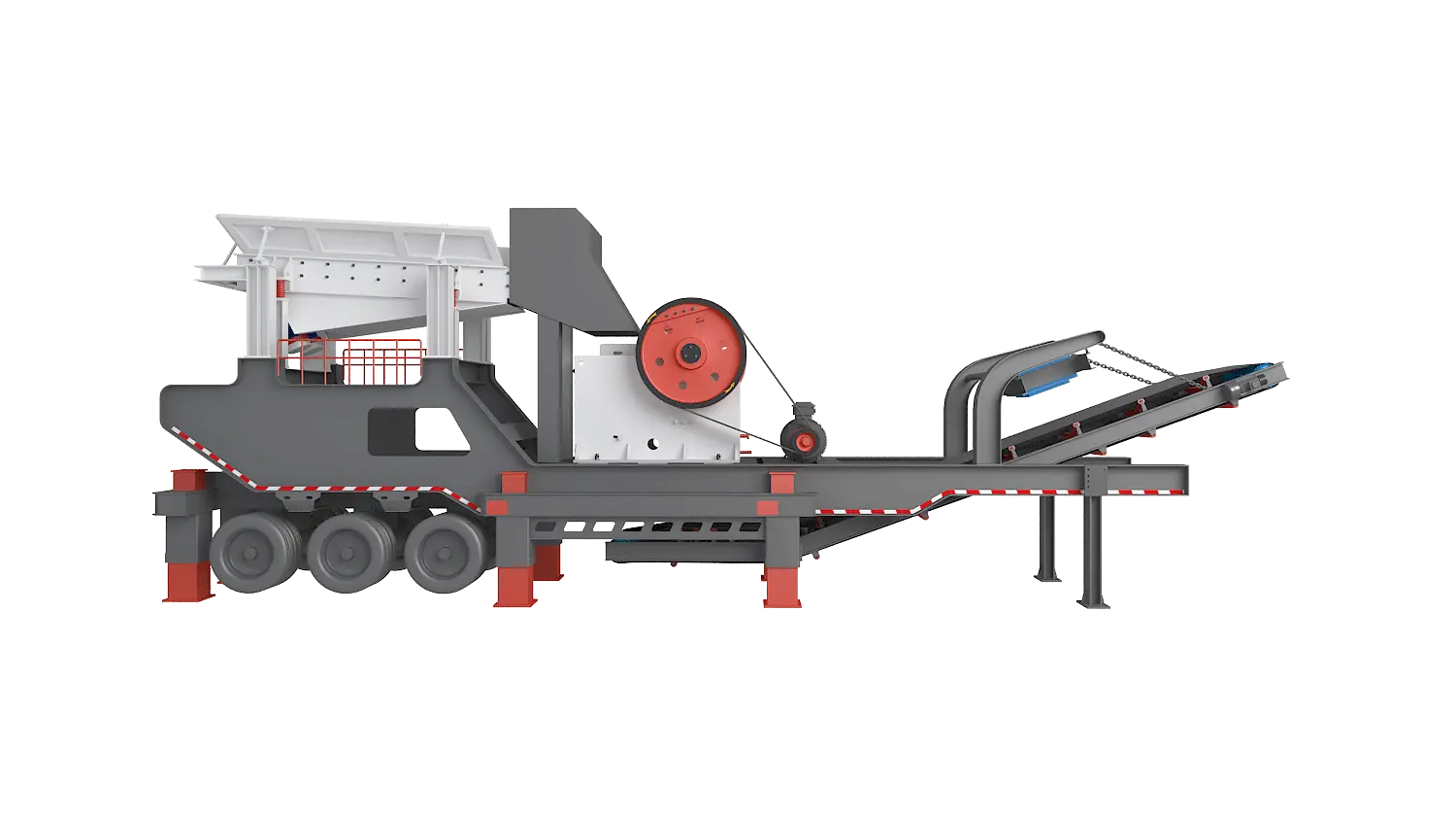 硬岩移动破碎站360度旋转图