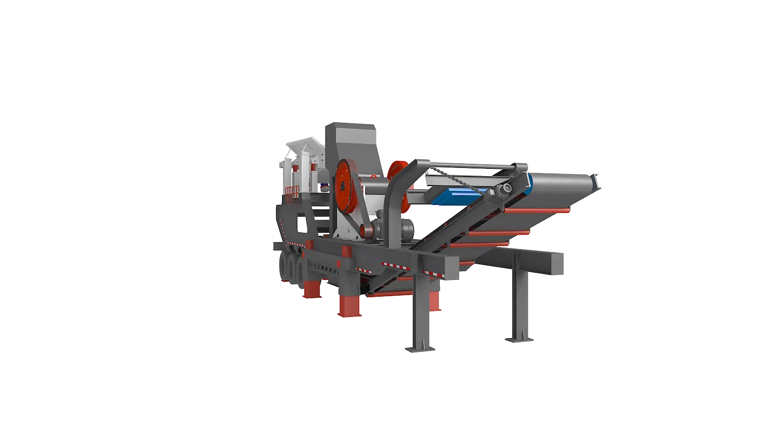 硬岩移动破碎站360度旋转图