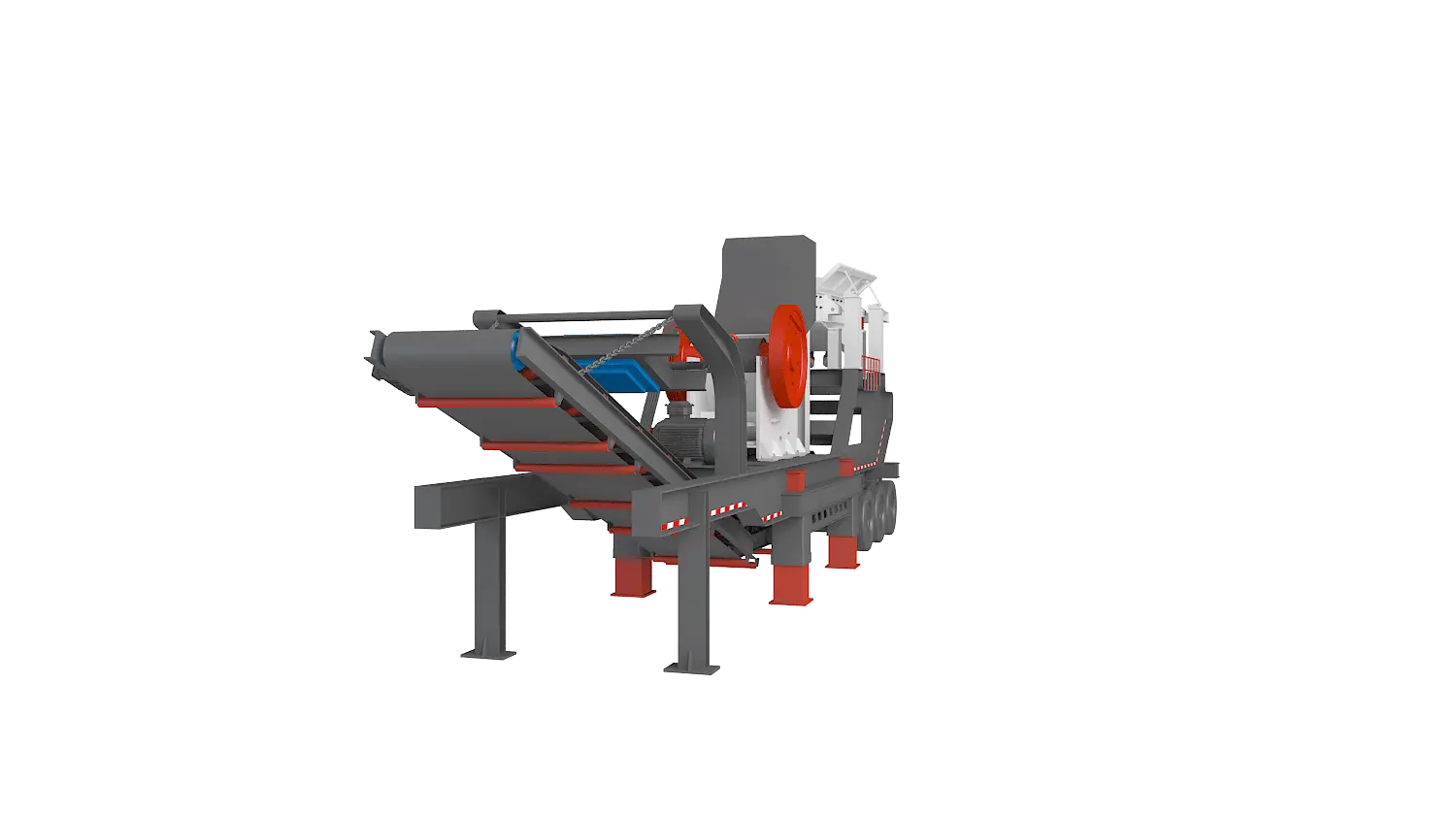 硬岩移动破碎站360度旋转图