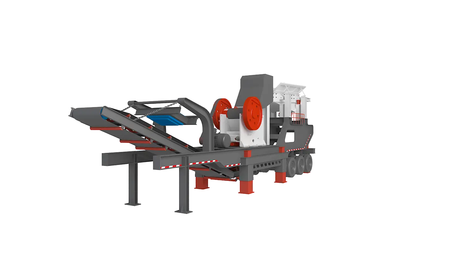 硬岩移动破碎站360度旋转图