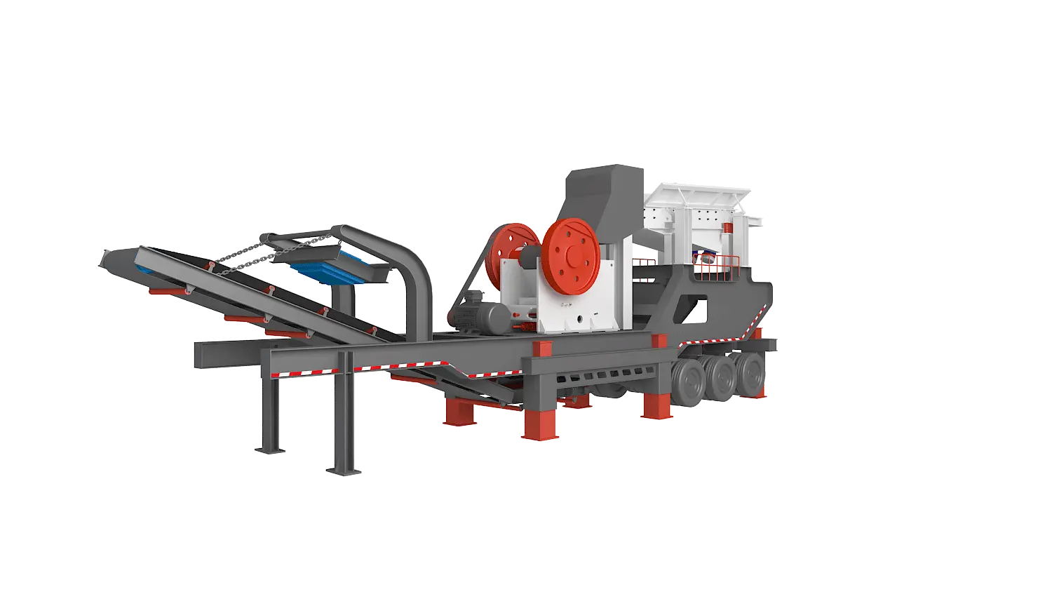 硬岩移动破碎站360度旋转图