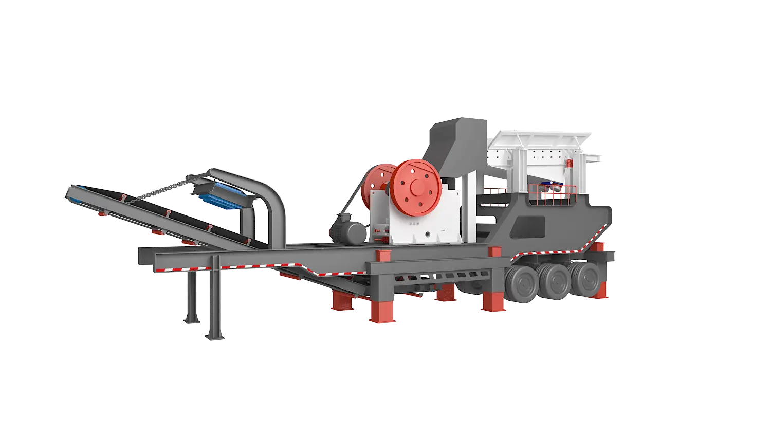 硬岩移动破碎站360度旋转图