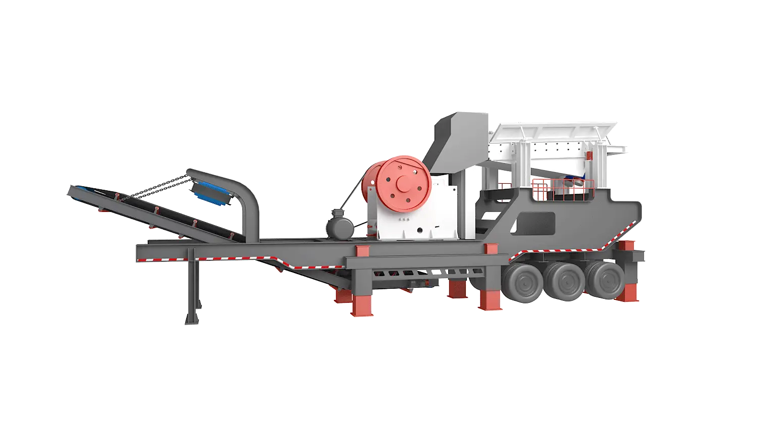 硬岩移动破碎站360度旋转图