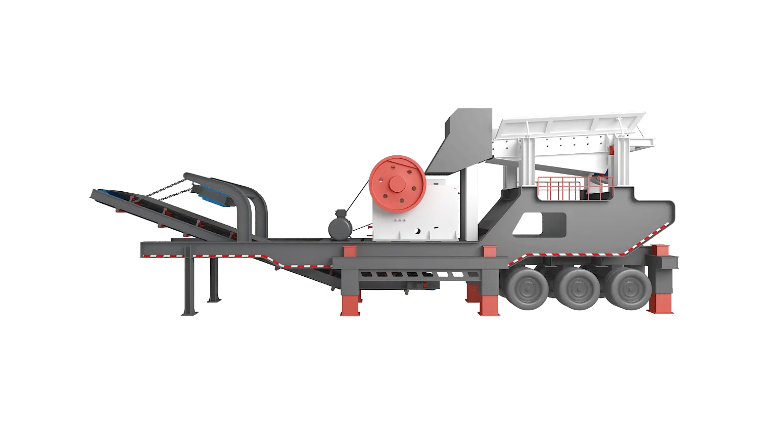 硬岩移动破碎站360度旋转图