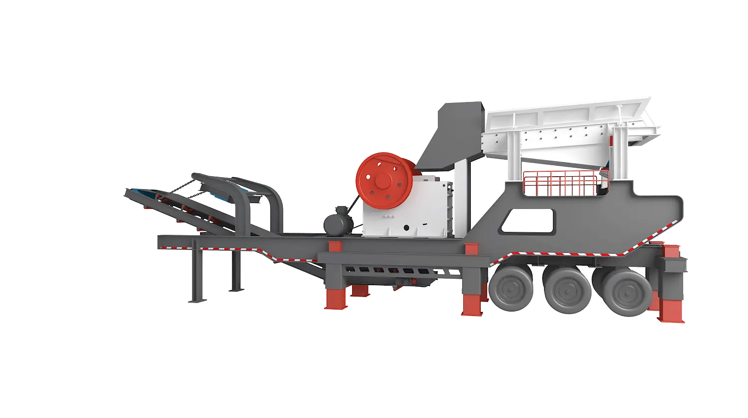 硬岩移动破碎站360度旋转图