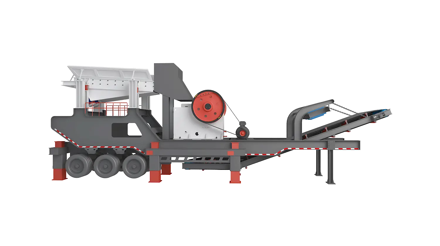 硬岩移动破碎站360度旋转图