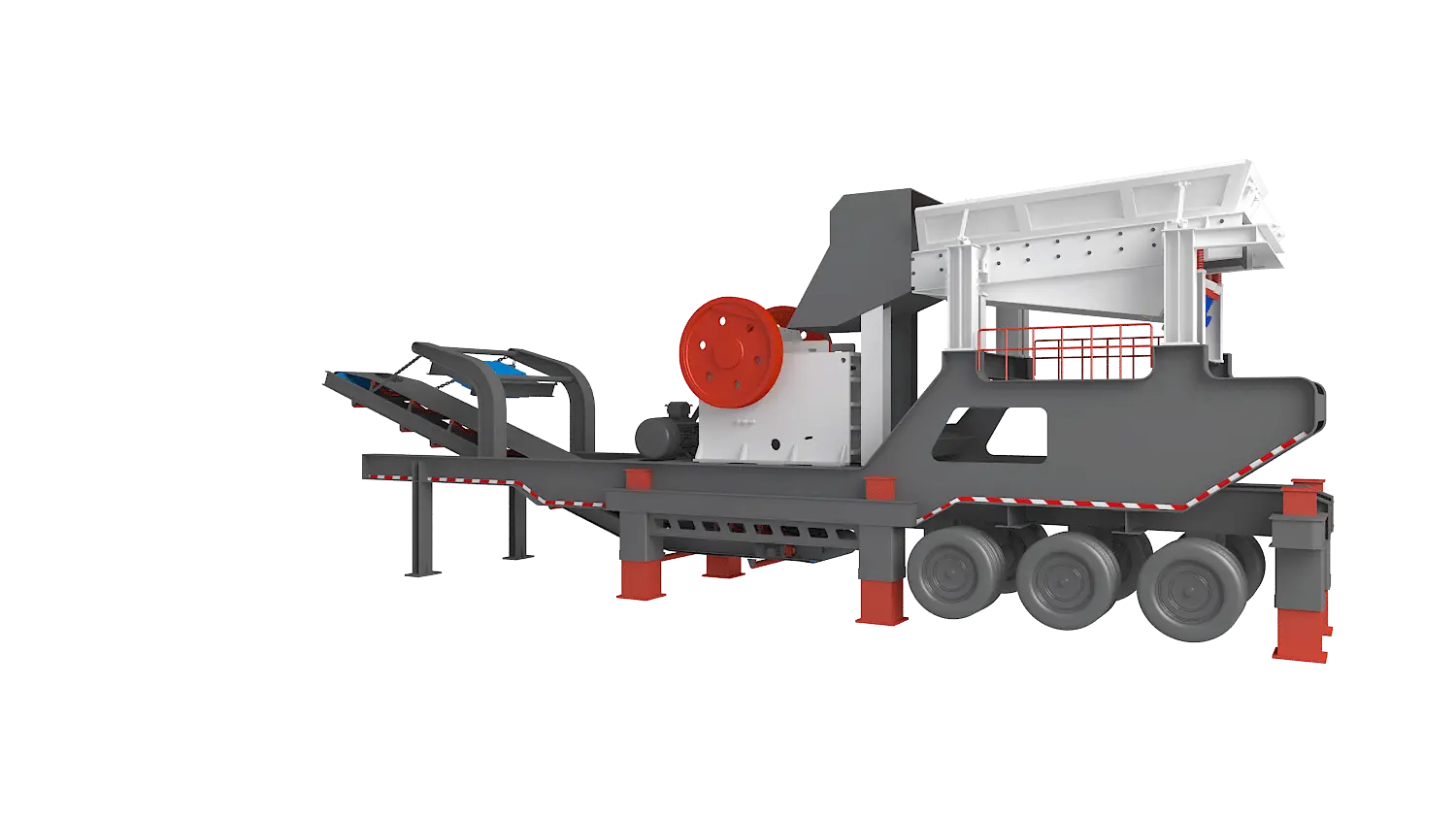 硬岩移动破碎站360度旋转图