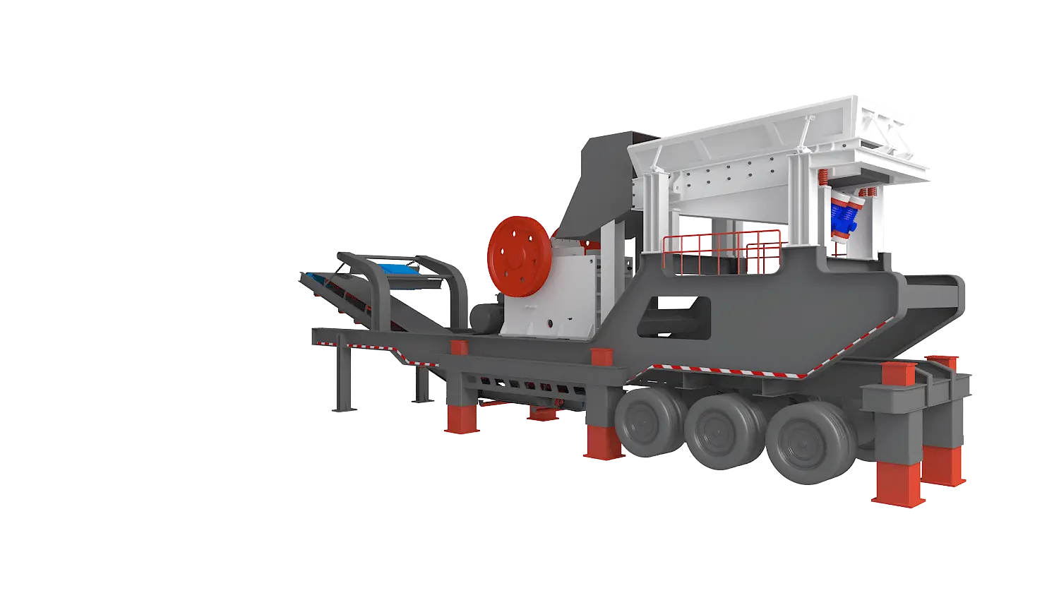 硬岩移动破碎站360度旋转图