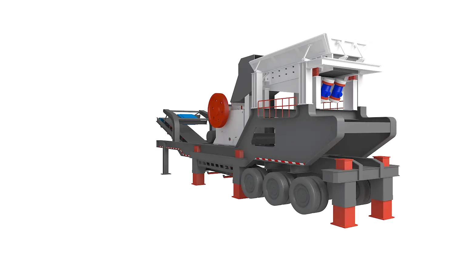 硬岩移动破碎站360度旋转图