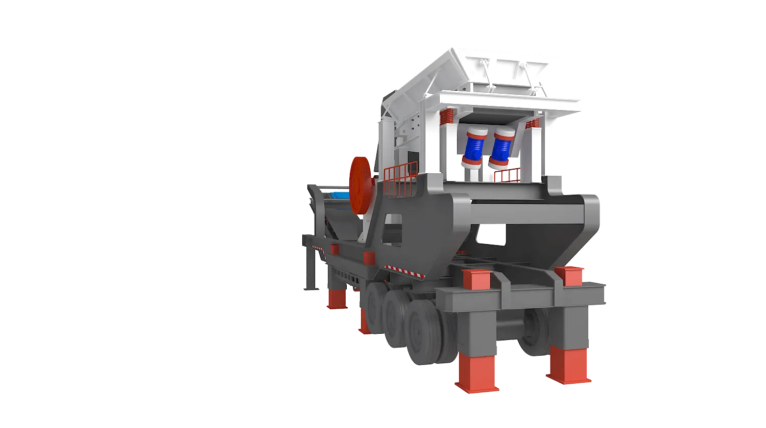 硬岩移动破碎站360度旋转图