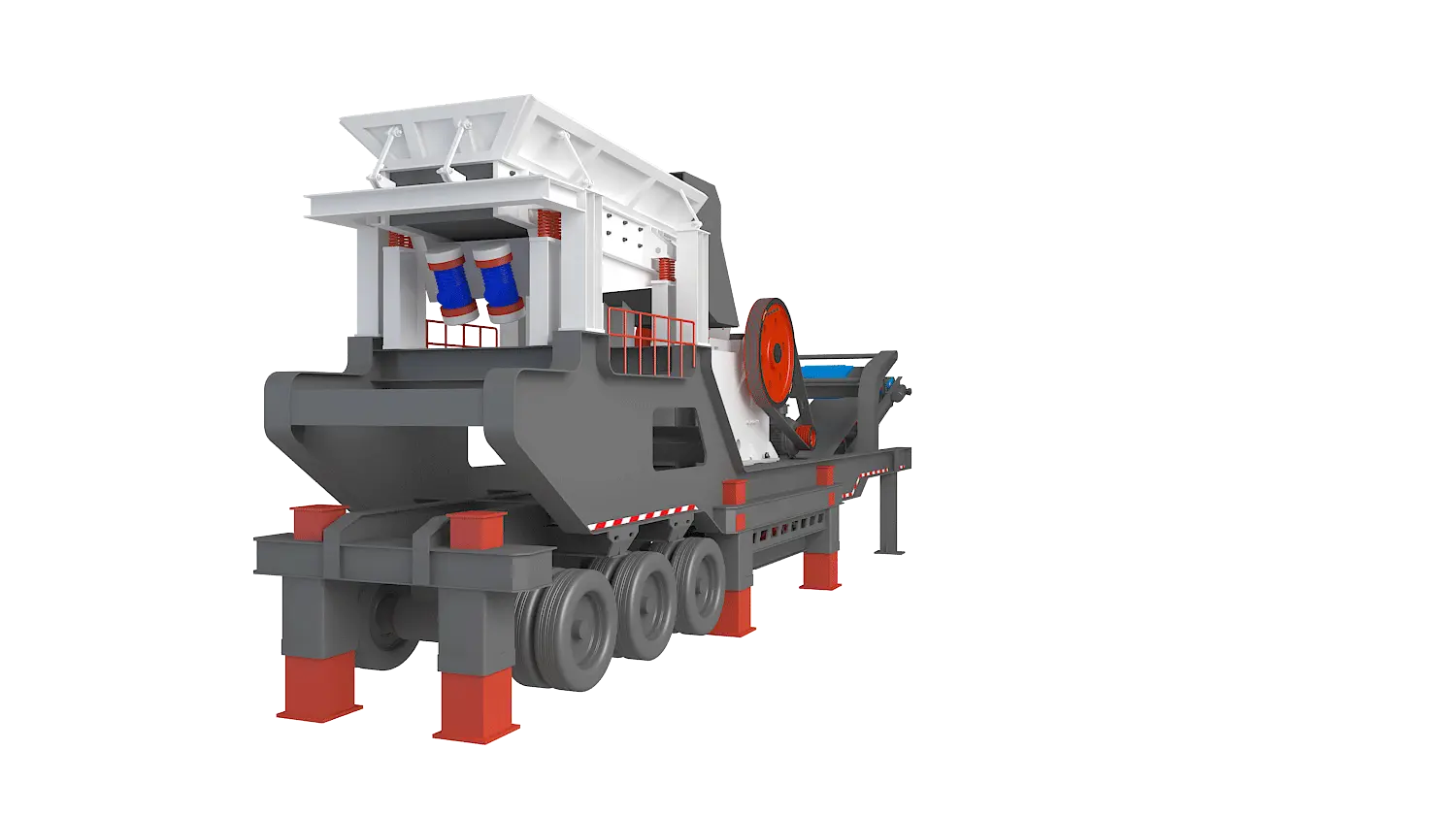 硬岩移动破碎站360度旋转图