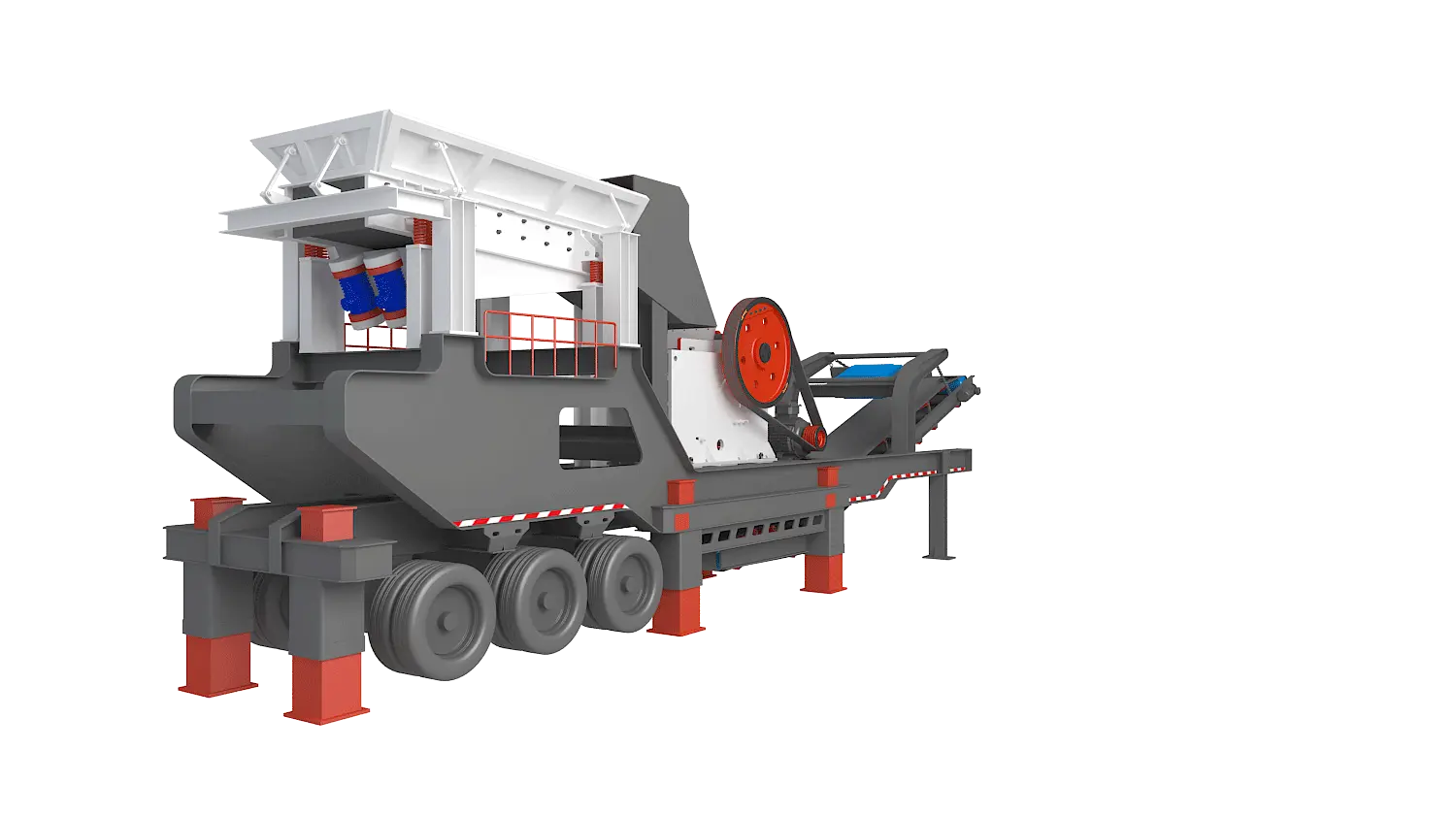 硬岩移动破碎站360度旋转图