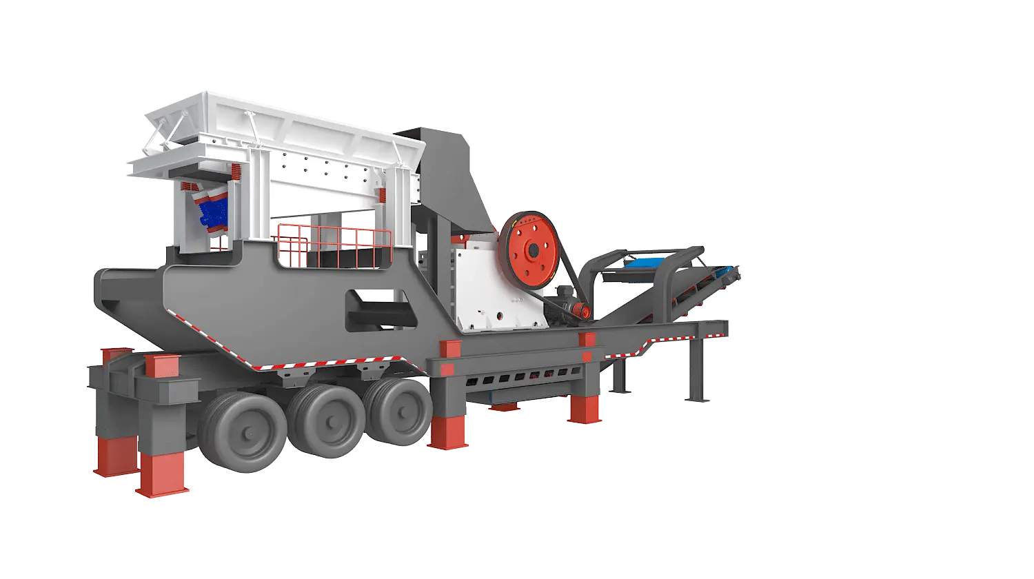 硬岩移动破碎站360度旋转图