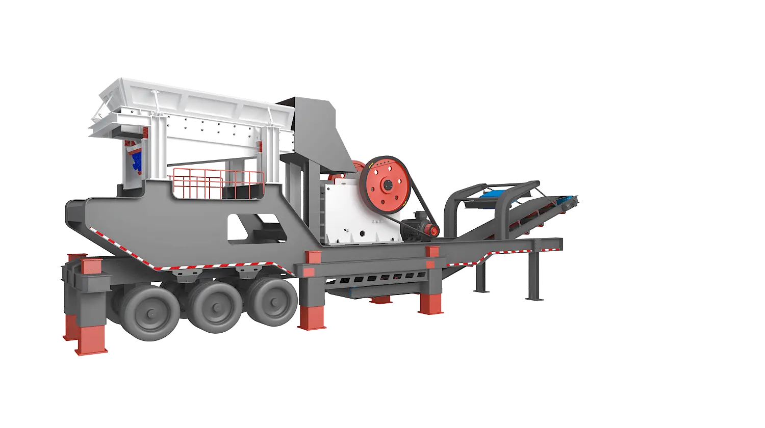 硬岩移动破碎站360度旋转图