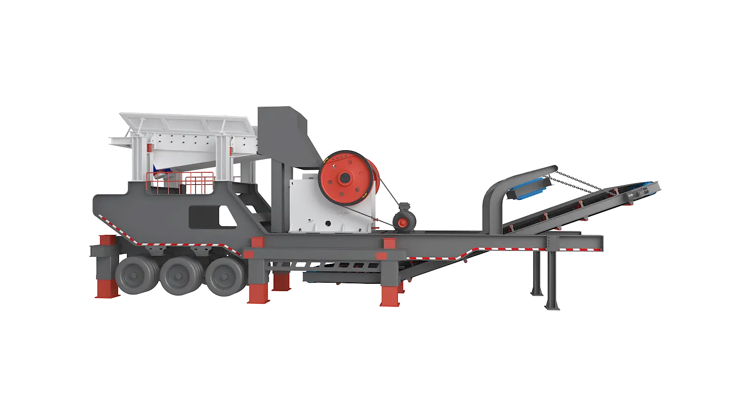 硬岩移动破碎站360度旋转图