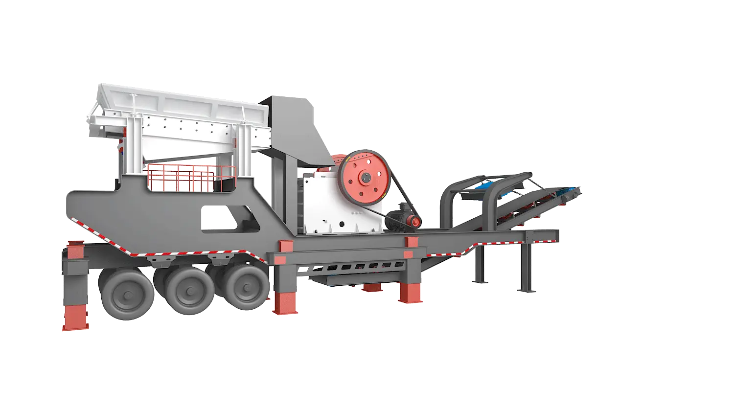 硬岩移动破碎站360度旋转图
