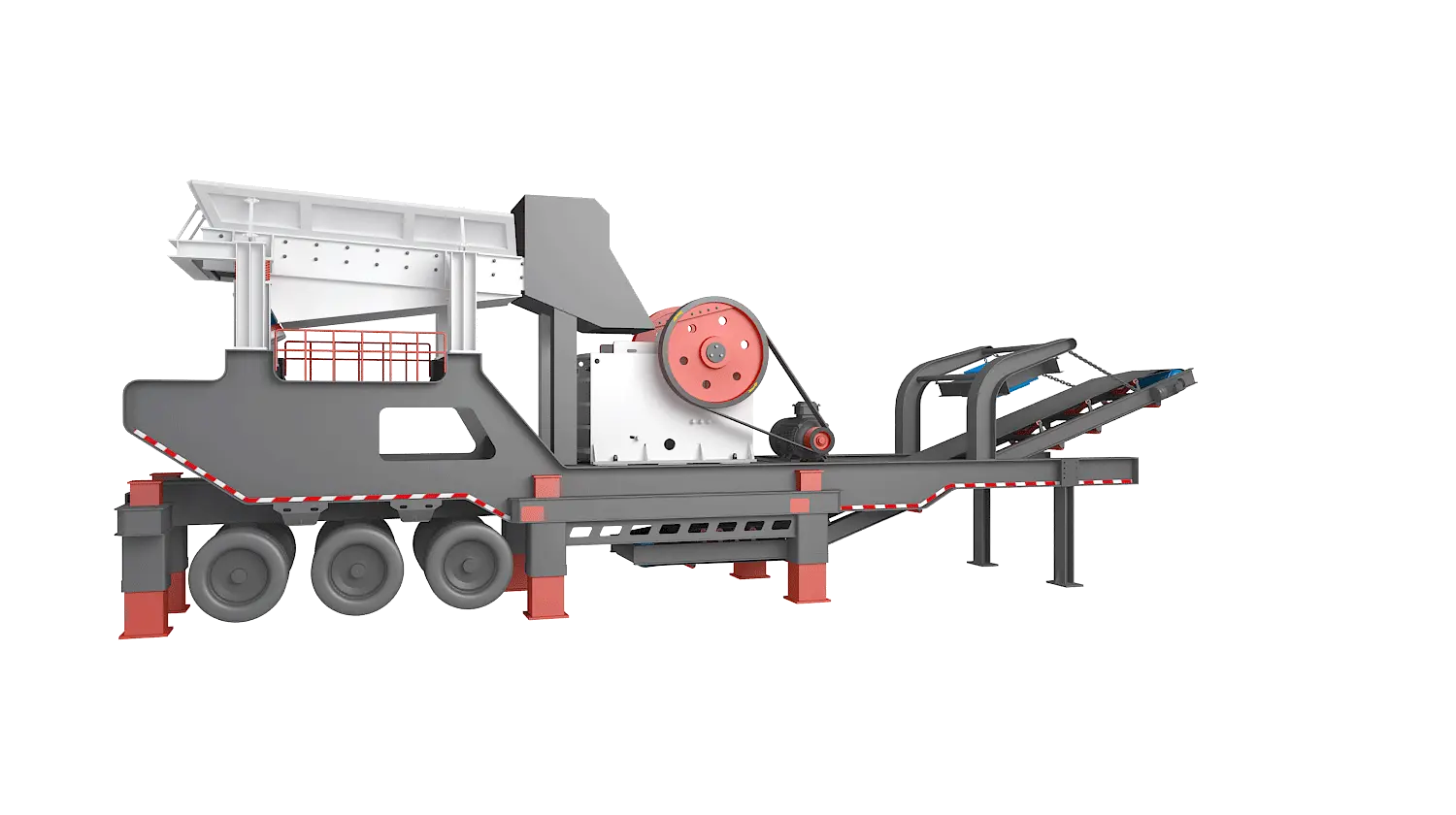 硬岩移动破碎站360度旋转图