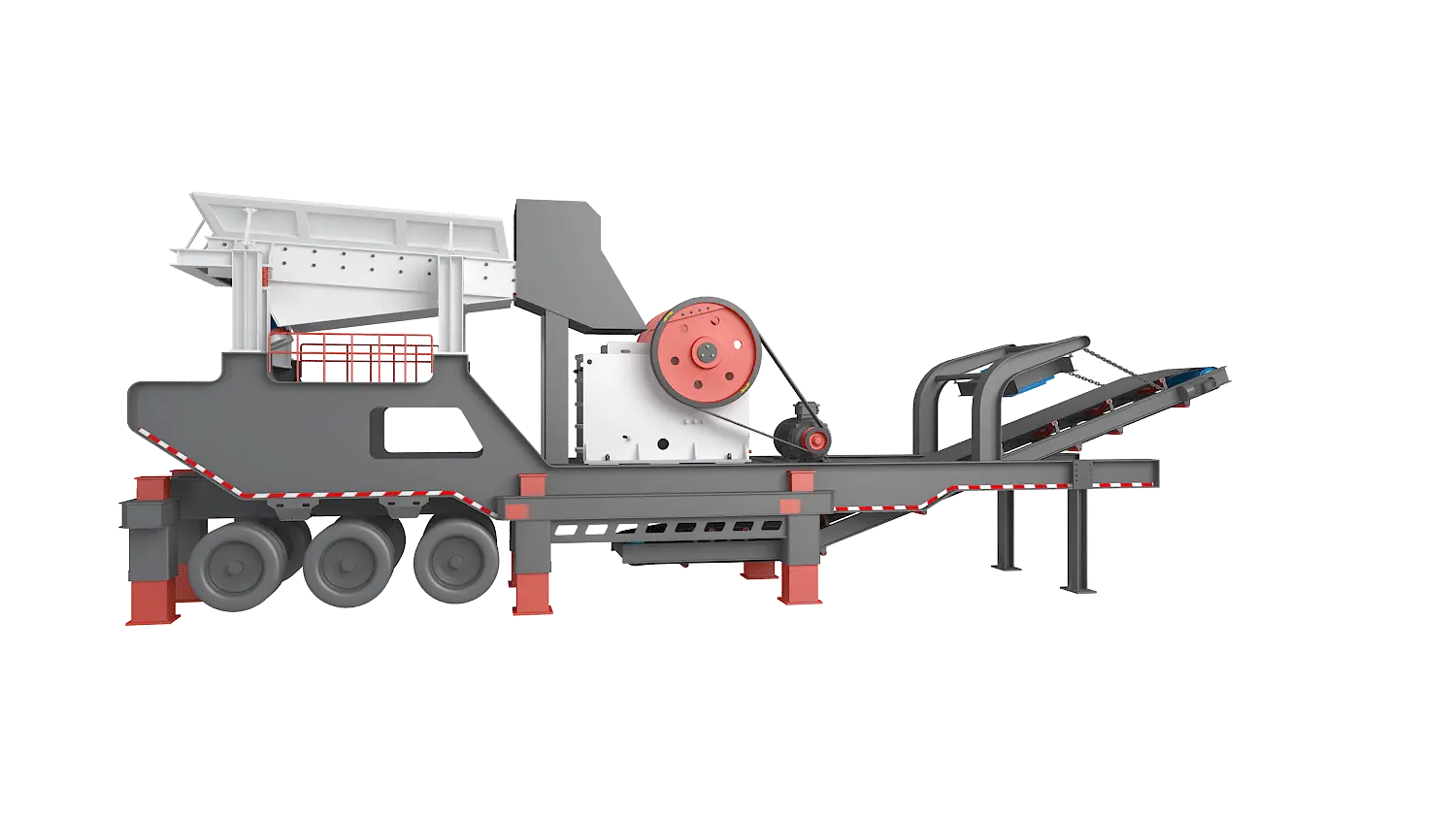 硬岩移动破碎站360度旋转图