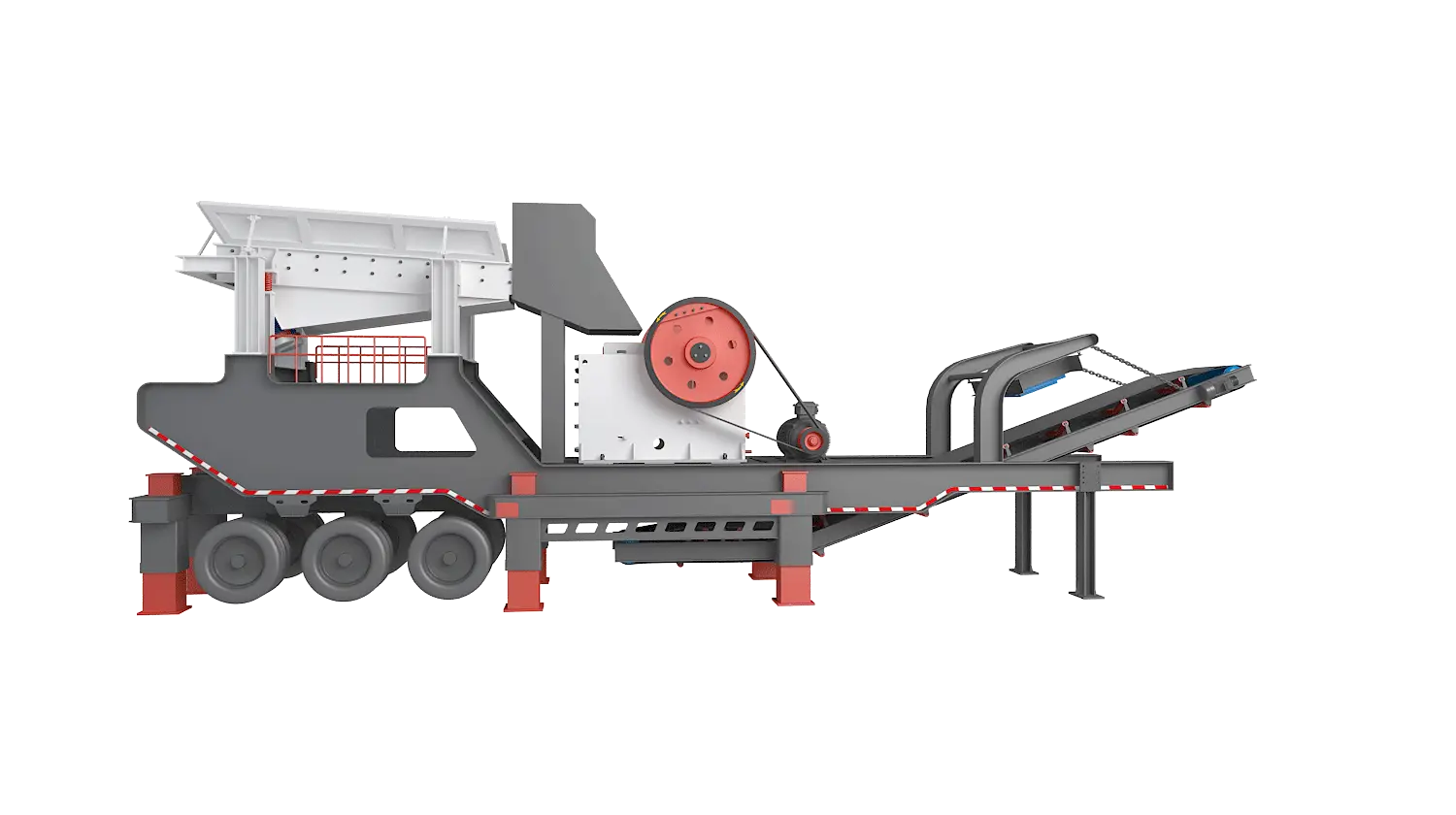 硬岩移动破碎站360度旋转图