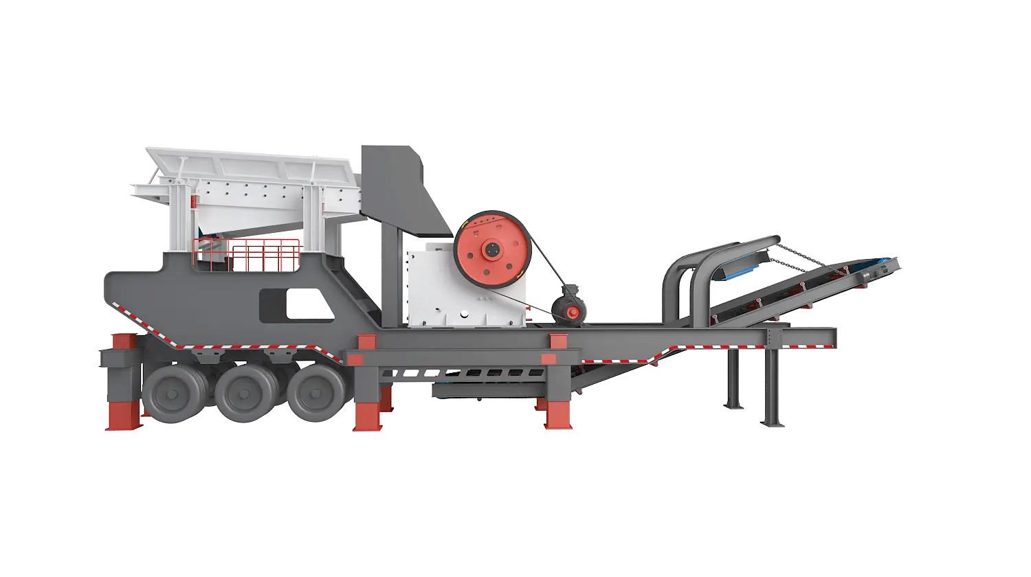 硬岩移动破碎站360度旋转图