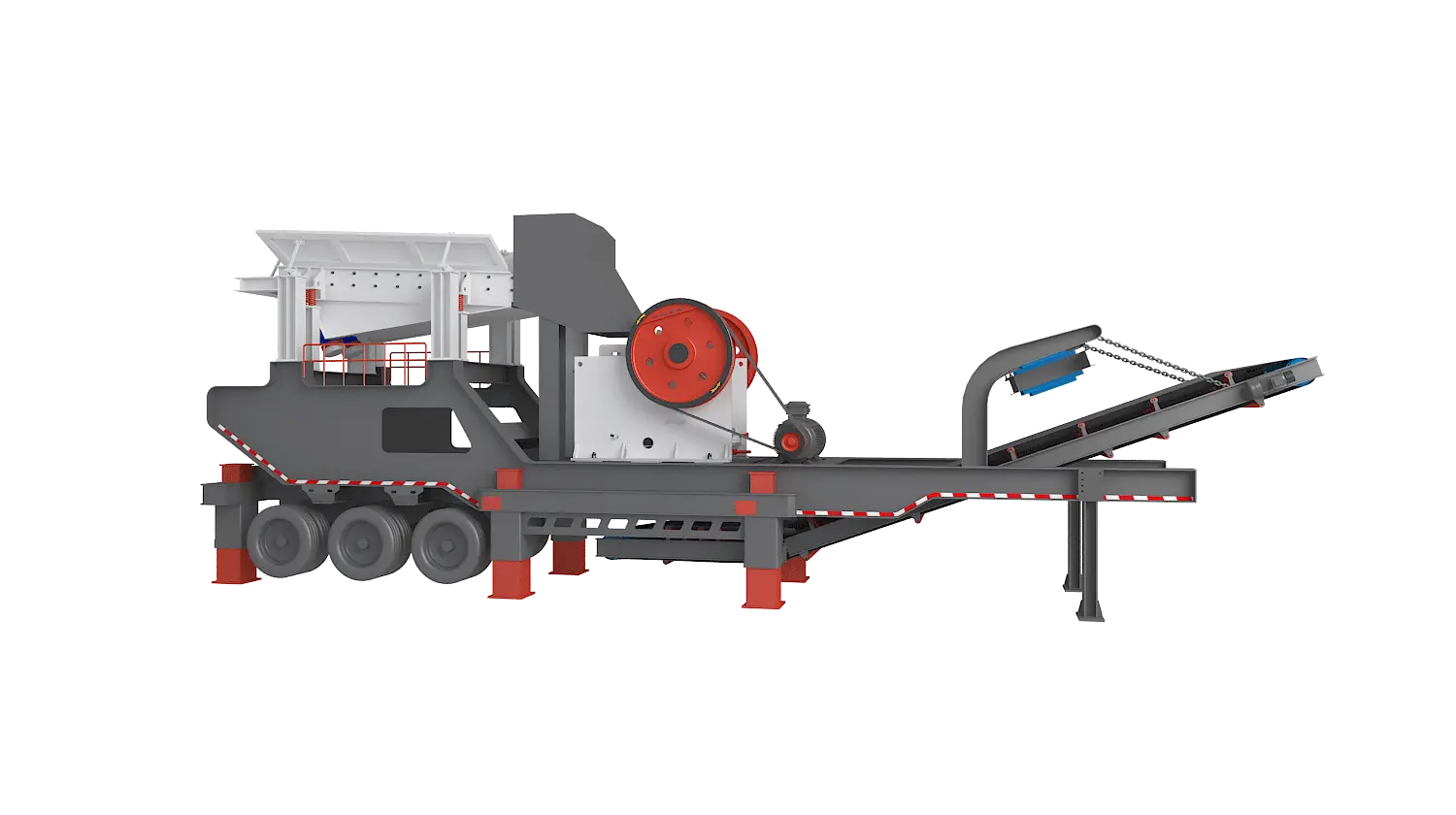 硬岩移动破碎站360度旋转图