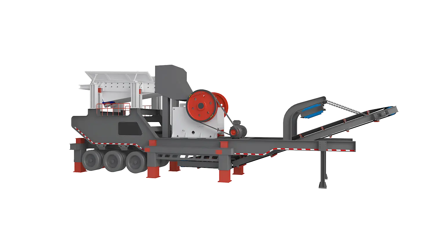 硬岩移动破碎站360度旋转图