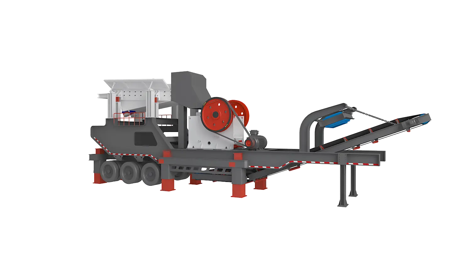 硬岩移动破碎站360度旋转图