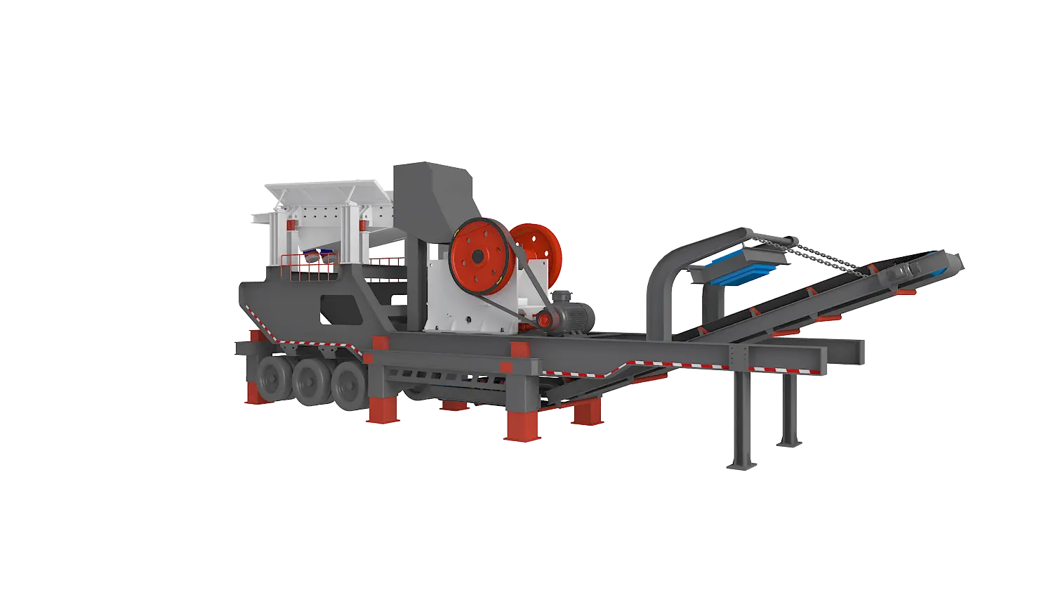 硬岩移动破碎站360度旋转图
