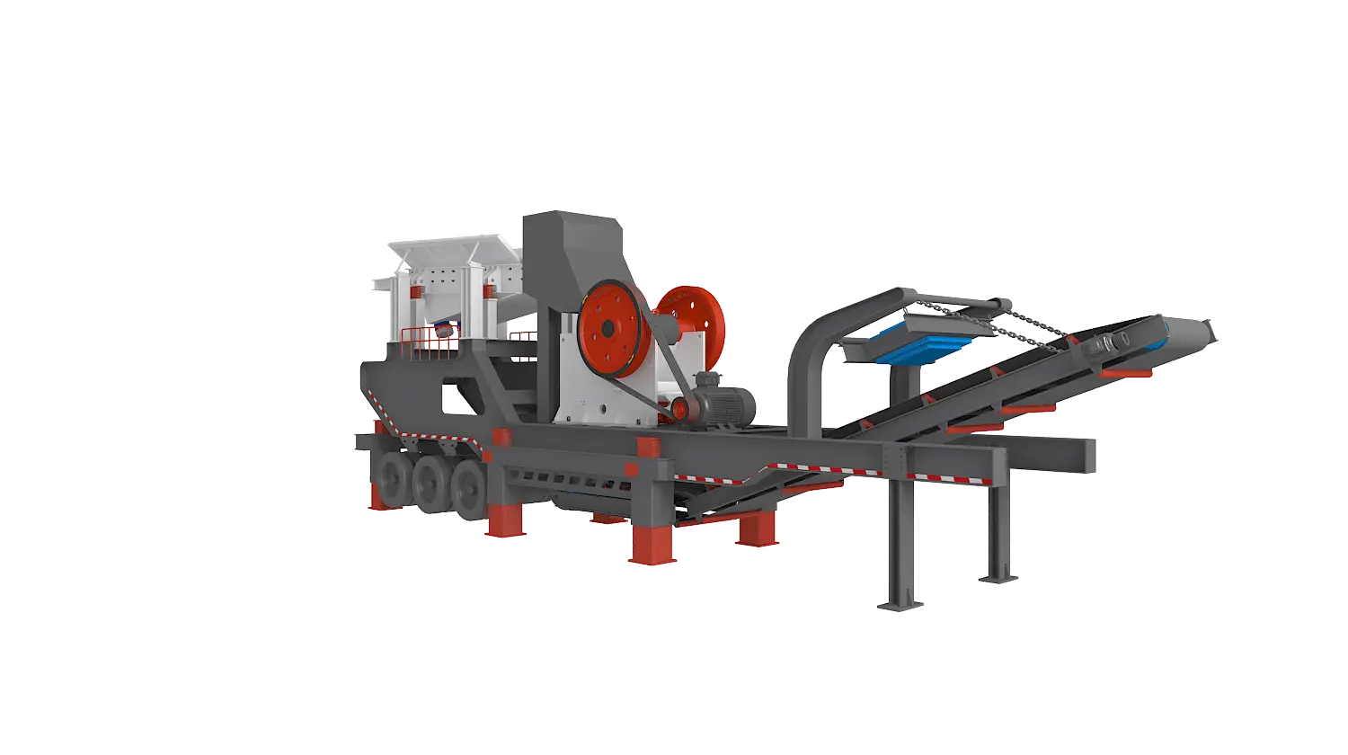 硬岩移动破碎站360度旋转图
