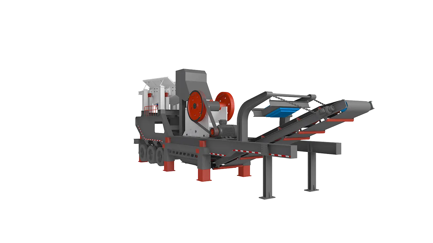 硬岩移动破碎站360度旋转图