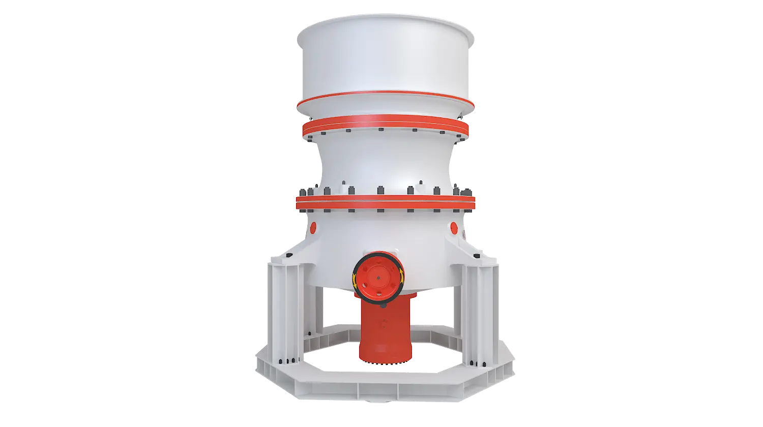 KGP系列单缸液压圆锥破碎机360度旋转图