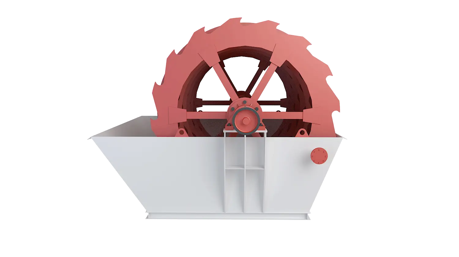 轮斗式洗砂机360度旋转图