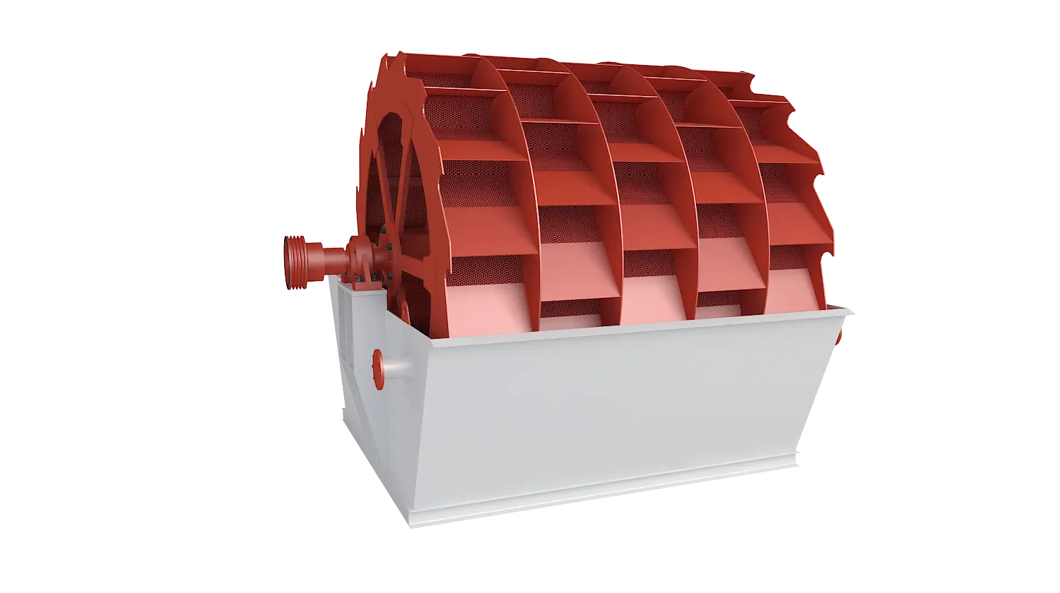 轮斗式洗砂机360度旋转图