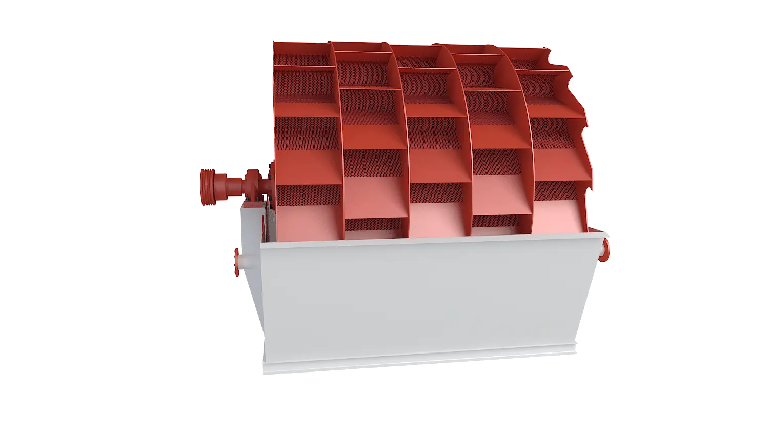 轮斗式洗砂机360度旋转图