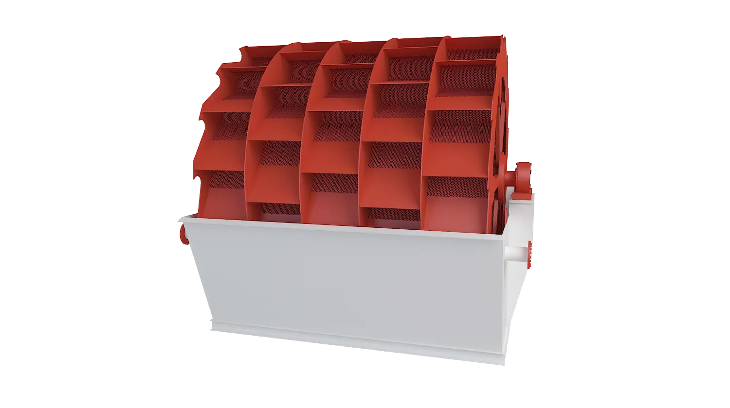 轮斗式洗砂机360度旋转图