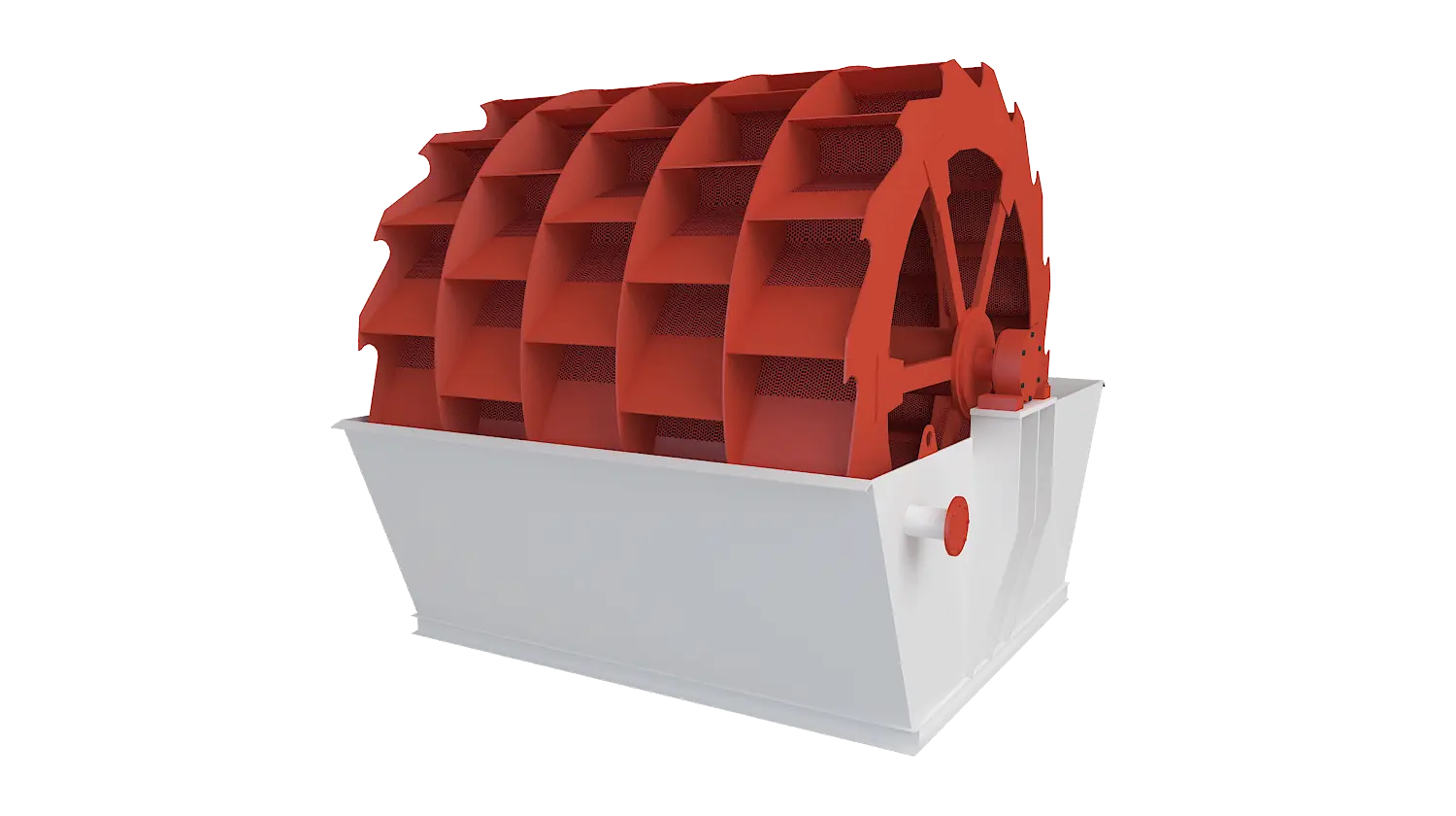 轮斗式洗砂机360度旋转图