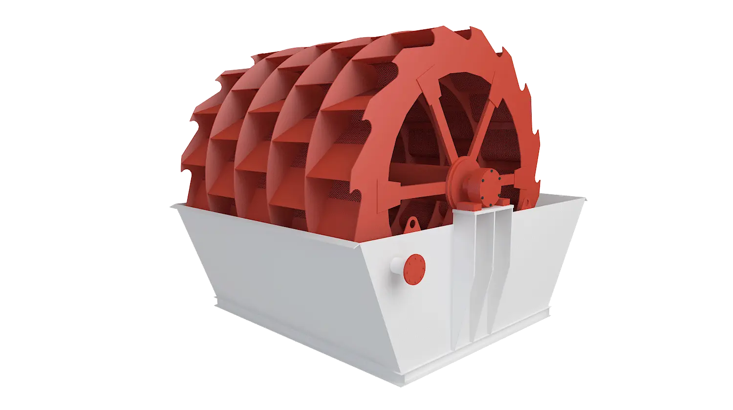 轮斗式洗砂机360度旋转图