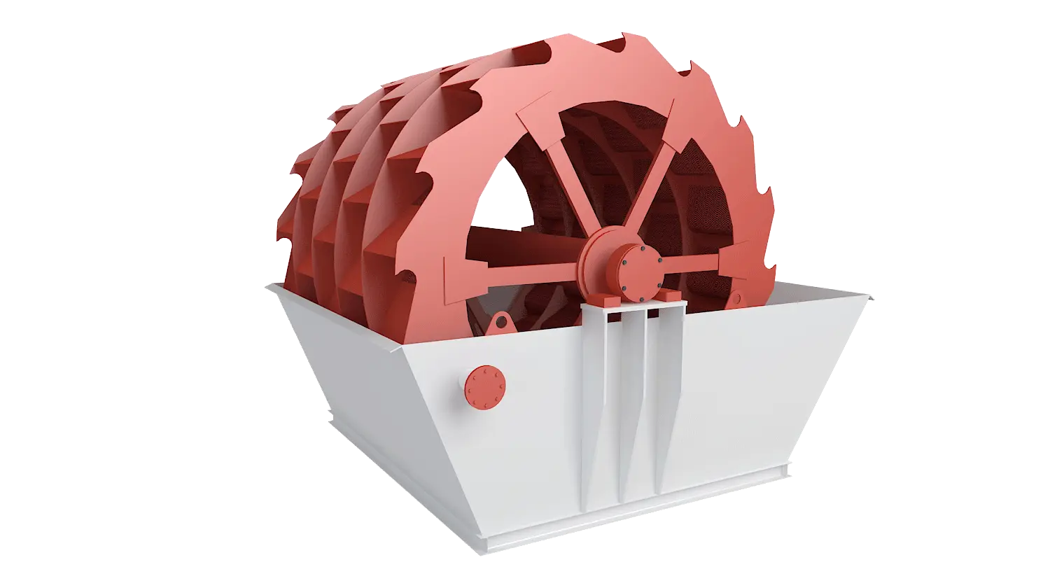 轮斗式洗砂机360度旋转图