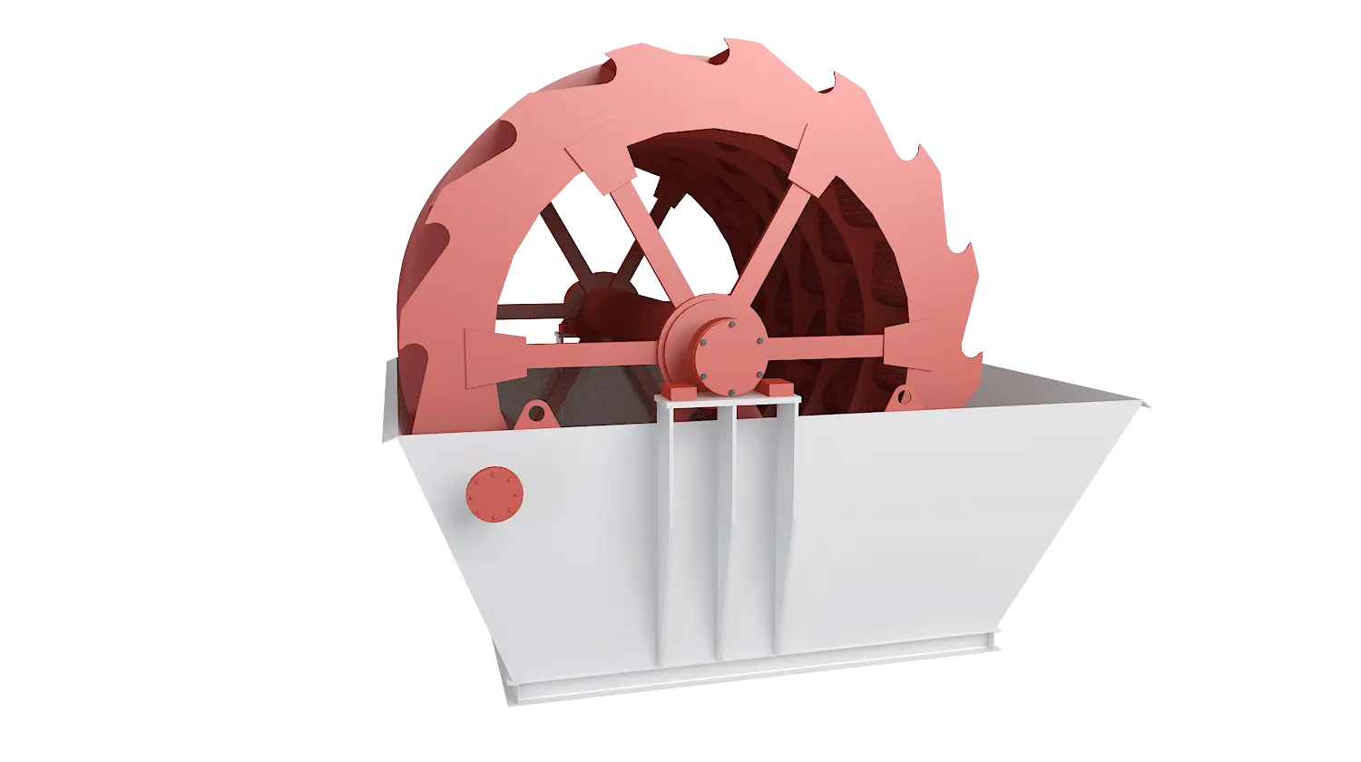 轮斗式洗砂机360度旋转图