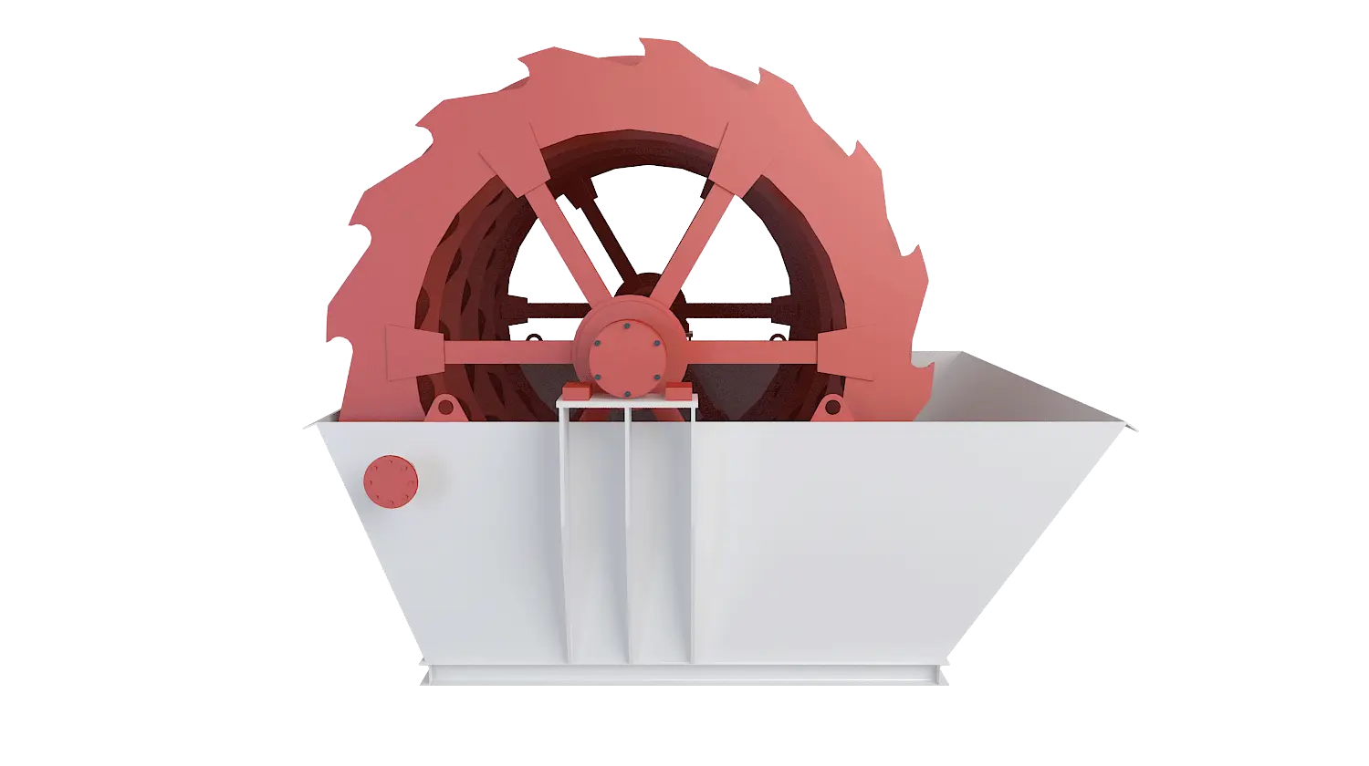 轮斗式洗砂机360度旋转图