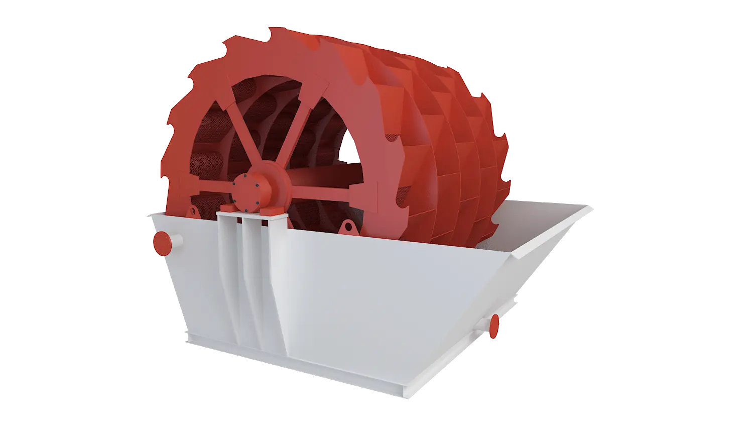 轮斗式洗砂机360度旋转图