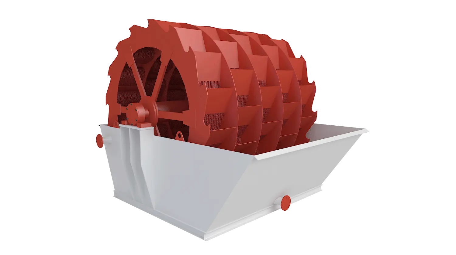 轮斗式洗砂机360度旋转图