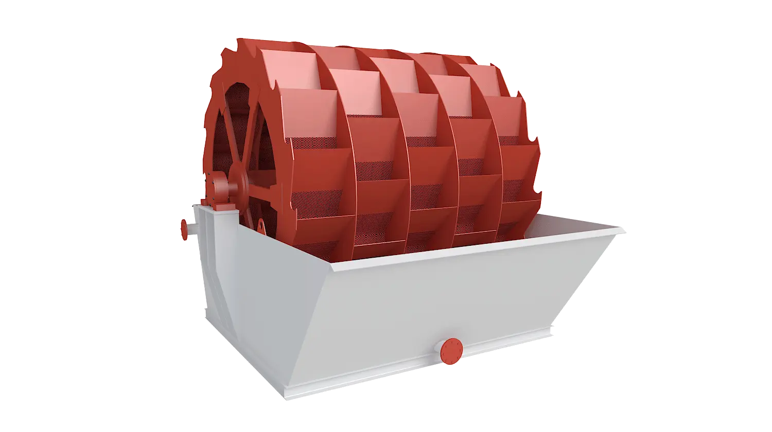 轮斗式洗砂机360度旋转图