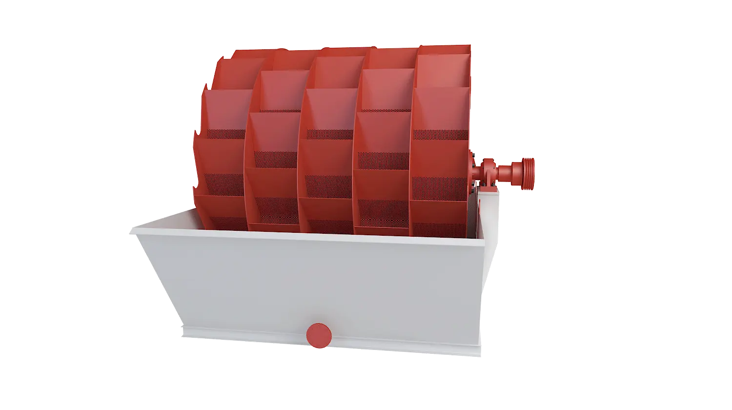 轮斗式洗砂机360度旋转图